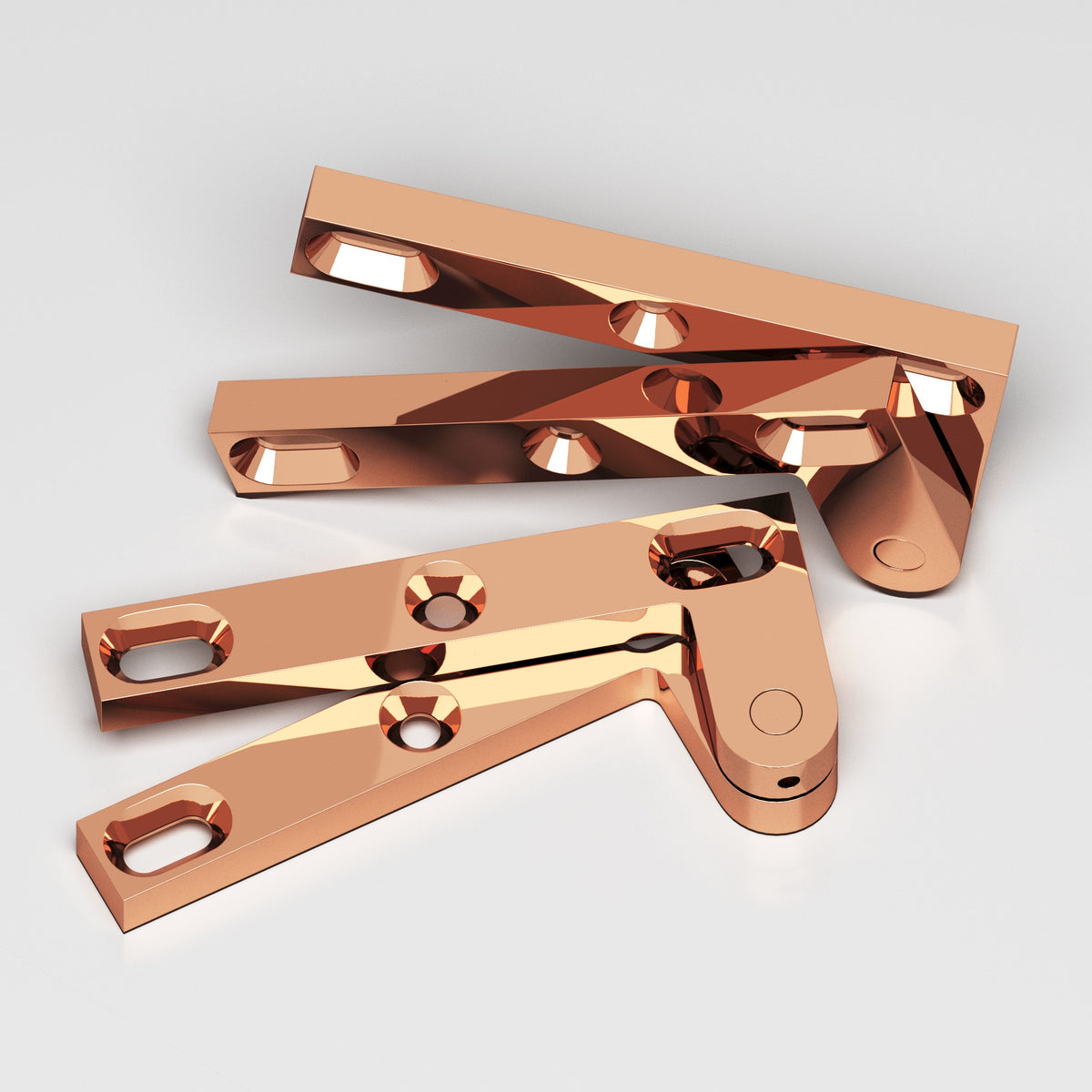 Colonial Bronze 6FH Removable Flat-Head Pin Pivot Hinge, 4-3/8 in (Pair) - Polished Copper