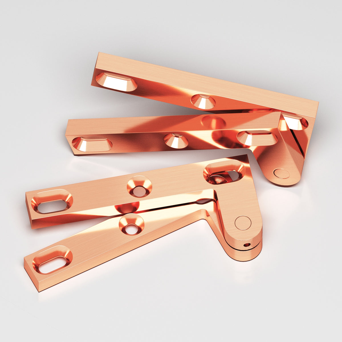 Colonial Bronze 6FH Removable Flat-Head Pin Pivot Hinge, 4-3/8 in (Pair) - Satin Copper