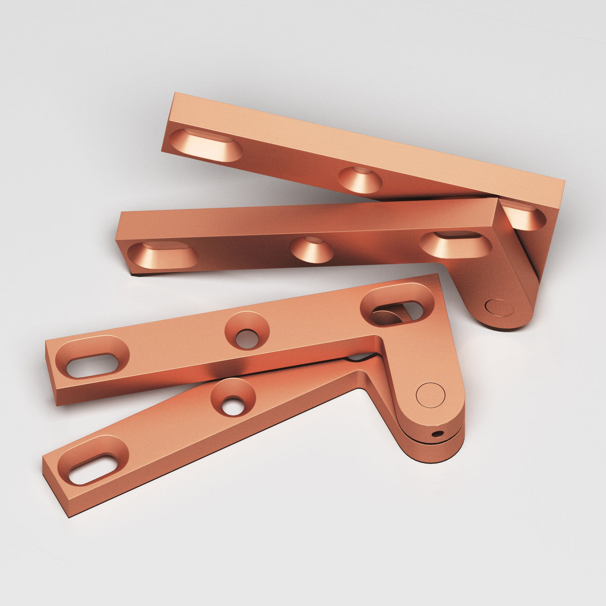 Colonial Bronze 6FH Removable Flat-Head Pin Pivot Hinge, 4-3/8 in (Pair) - Matte Satin Copper