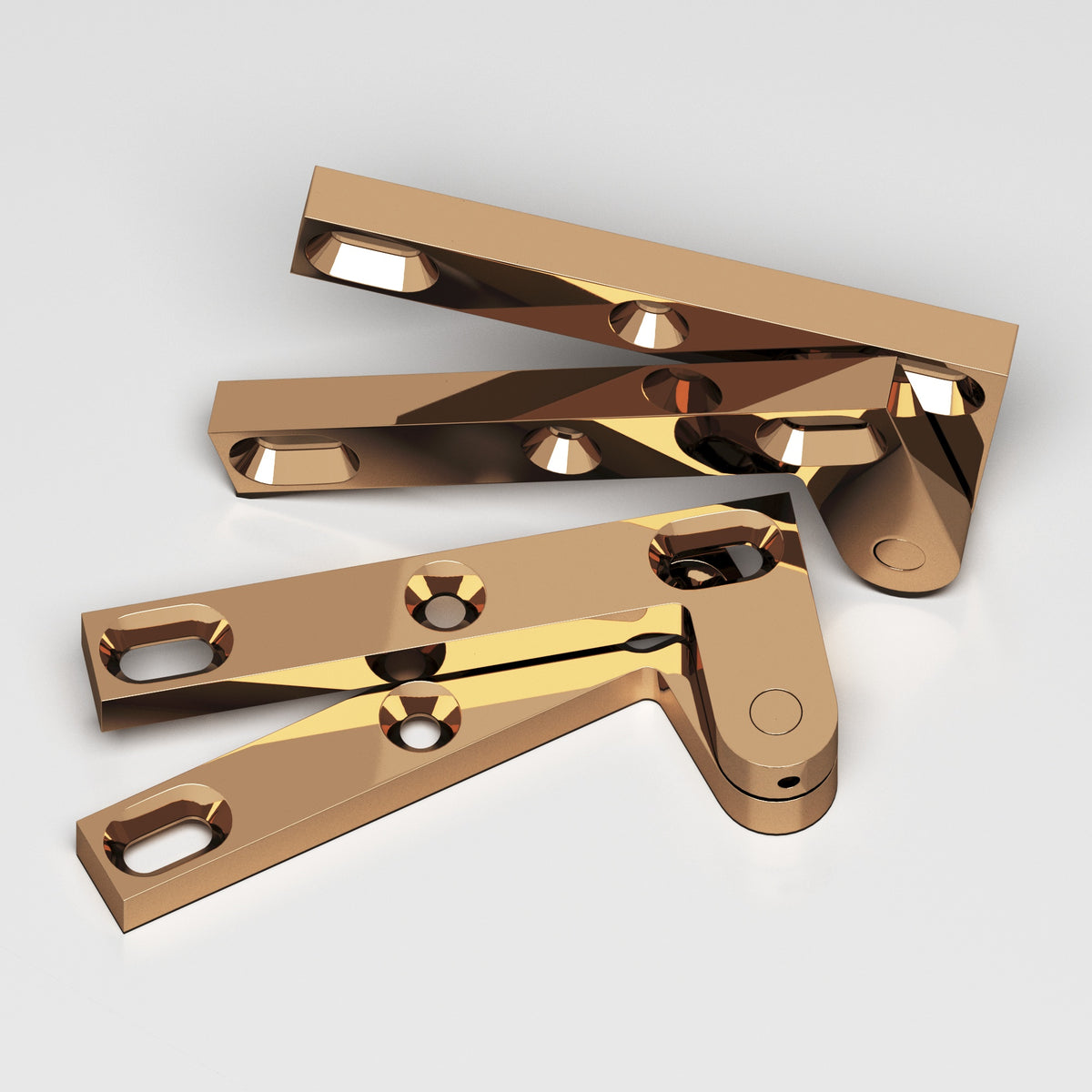 Colonial Bronze 6FH Removable Flat-Head Pin Pivot Hinge, 4-3/8 in (Pair) - Polished Bronze