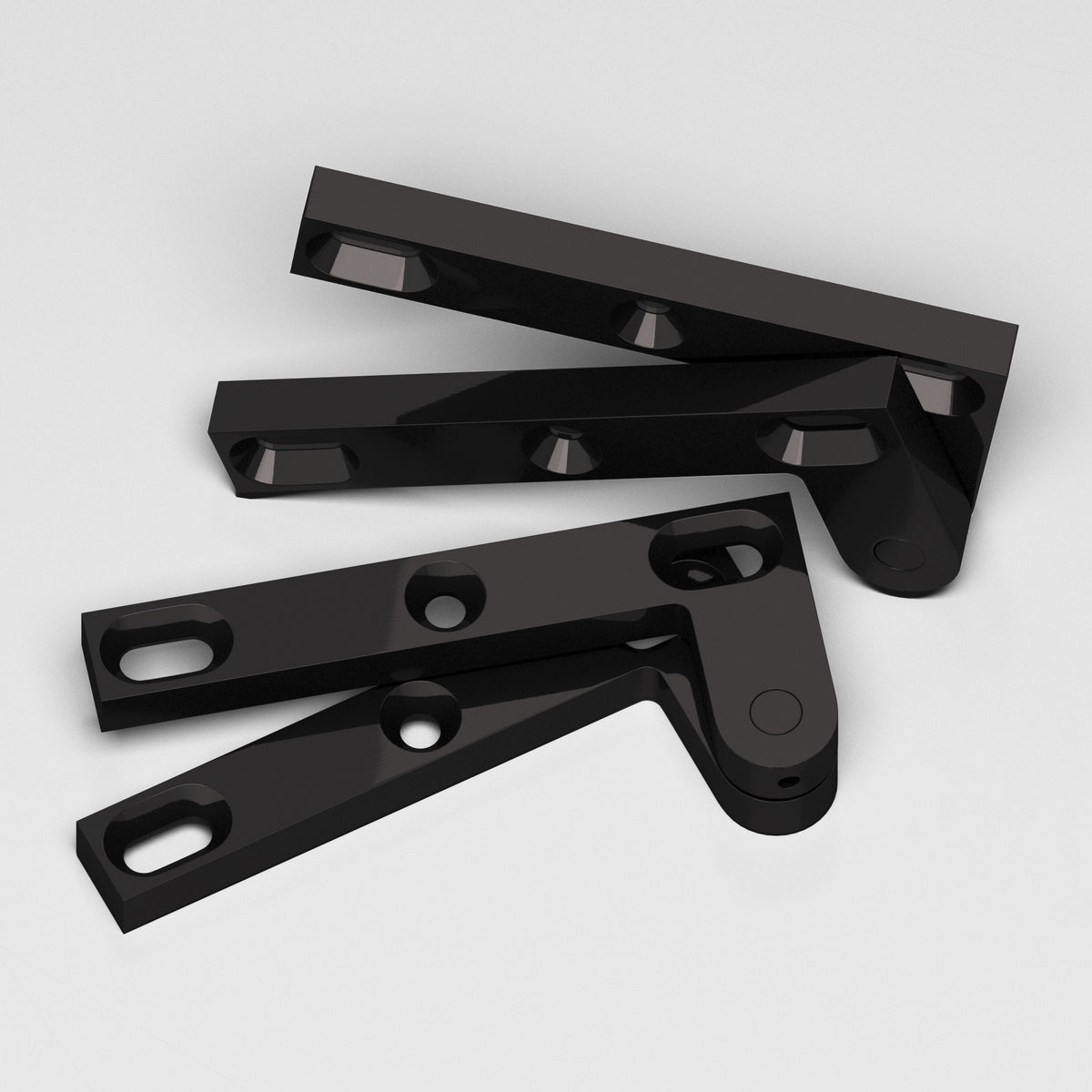 Colonial Bronze 6FH Removable Flat-Head Pin Pivot Hinge, 4-3/8 in (Pair) - Satin Black