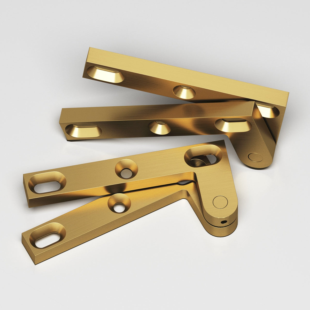 Colonial Bronze 6FH Removable Flat-Head Pin Pivot Hinge, 4-3/8 in (Pair) - Satin Brass