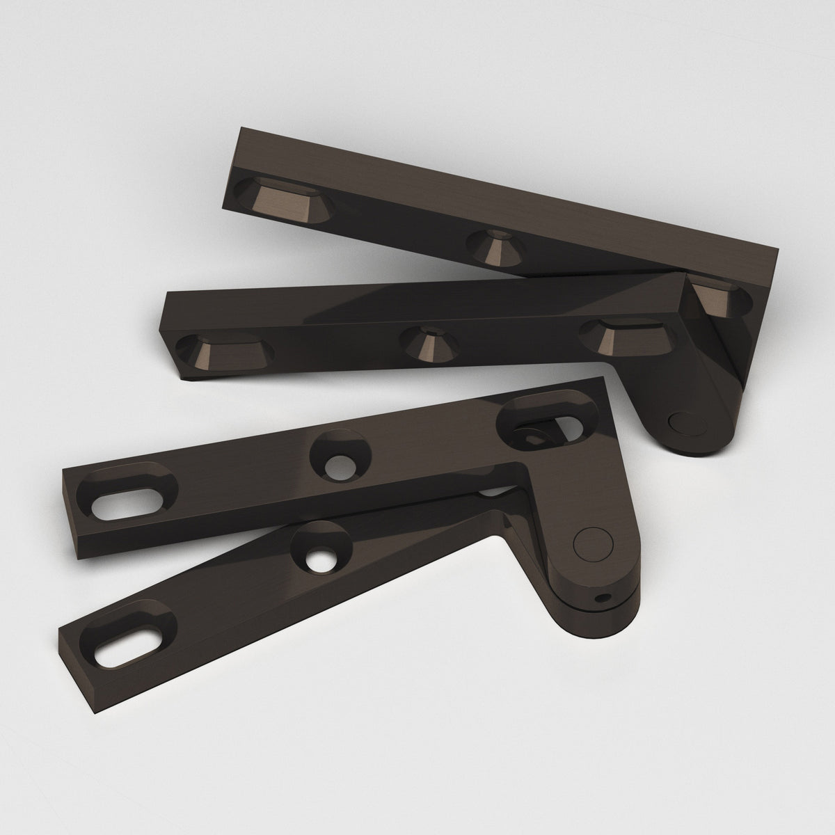 Colonial Bronze 6FH Removable Flat-Head Pin Pivot Hinge, 4-3/8 in (Pair) - Dark Statuary Bronze