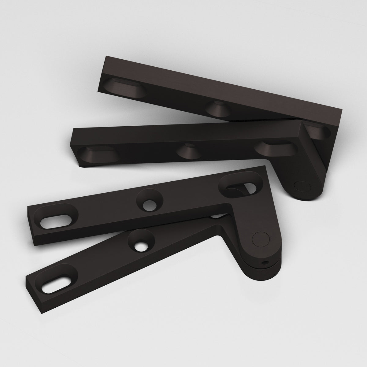 Colonial Bronze 6FH Removable Flat-Head Pin Pivot Hinge, 4-3/8 in (Pair) - Matte Dark Statuary Bronze