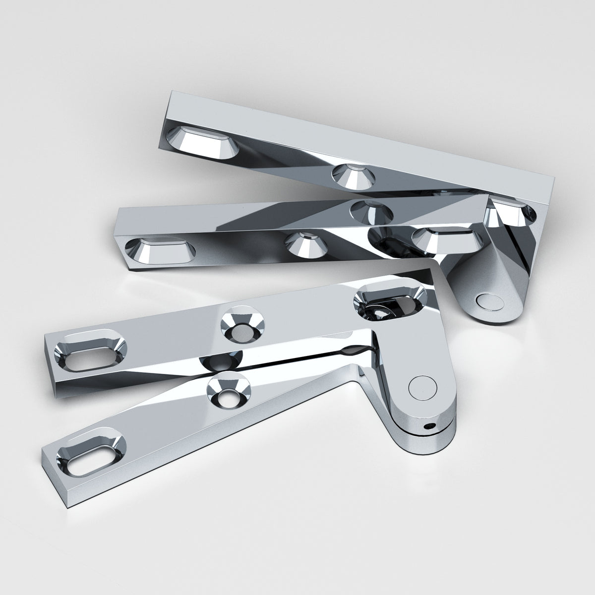 Colonial Bronze 6FH Removable Flat-Head Pin Pivot Hinge, 4-3/8 in (Pair) - Polished Chrome