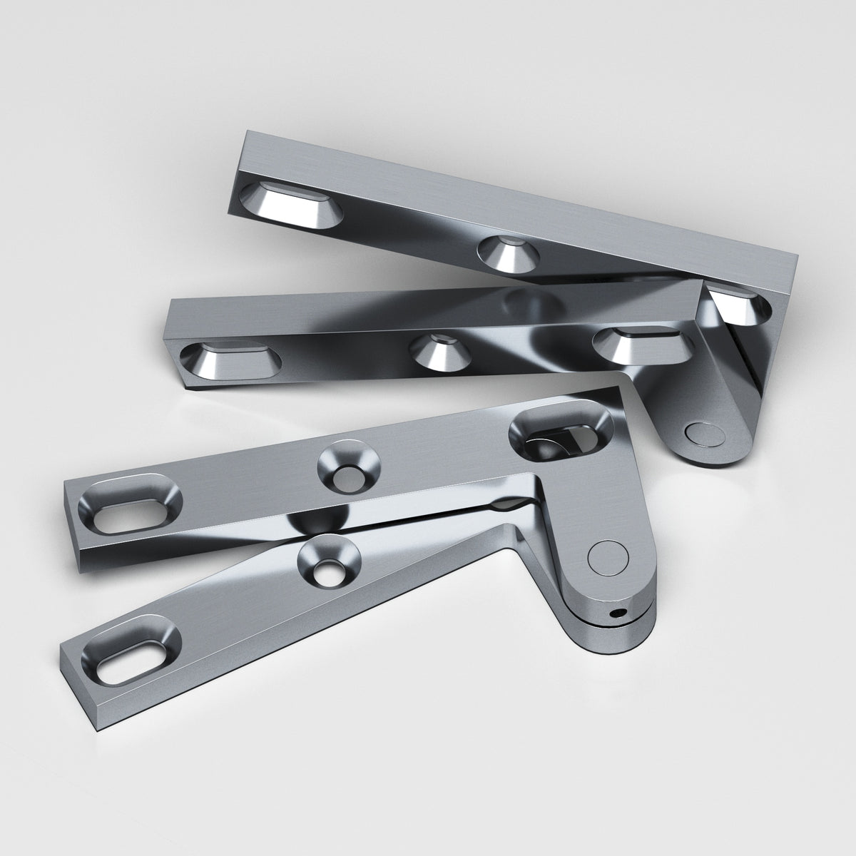 Colonial Bronze 6FH Removable Flat-Head Pin Pivot Hinge, 4-3/8 in (Pair) - Satin Chrome