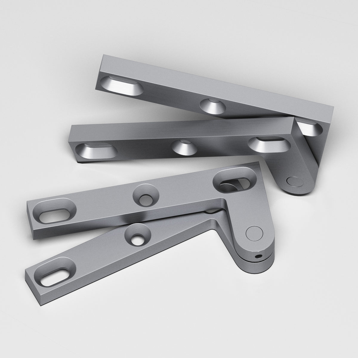 Colonial Bronze 6FH Removable Flat-Head Pin Pivot Hinge, 4-3/8 in (Pair) - Matte Satin Chrome