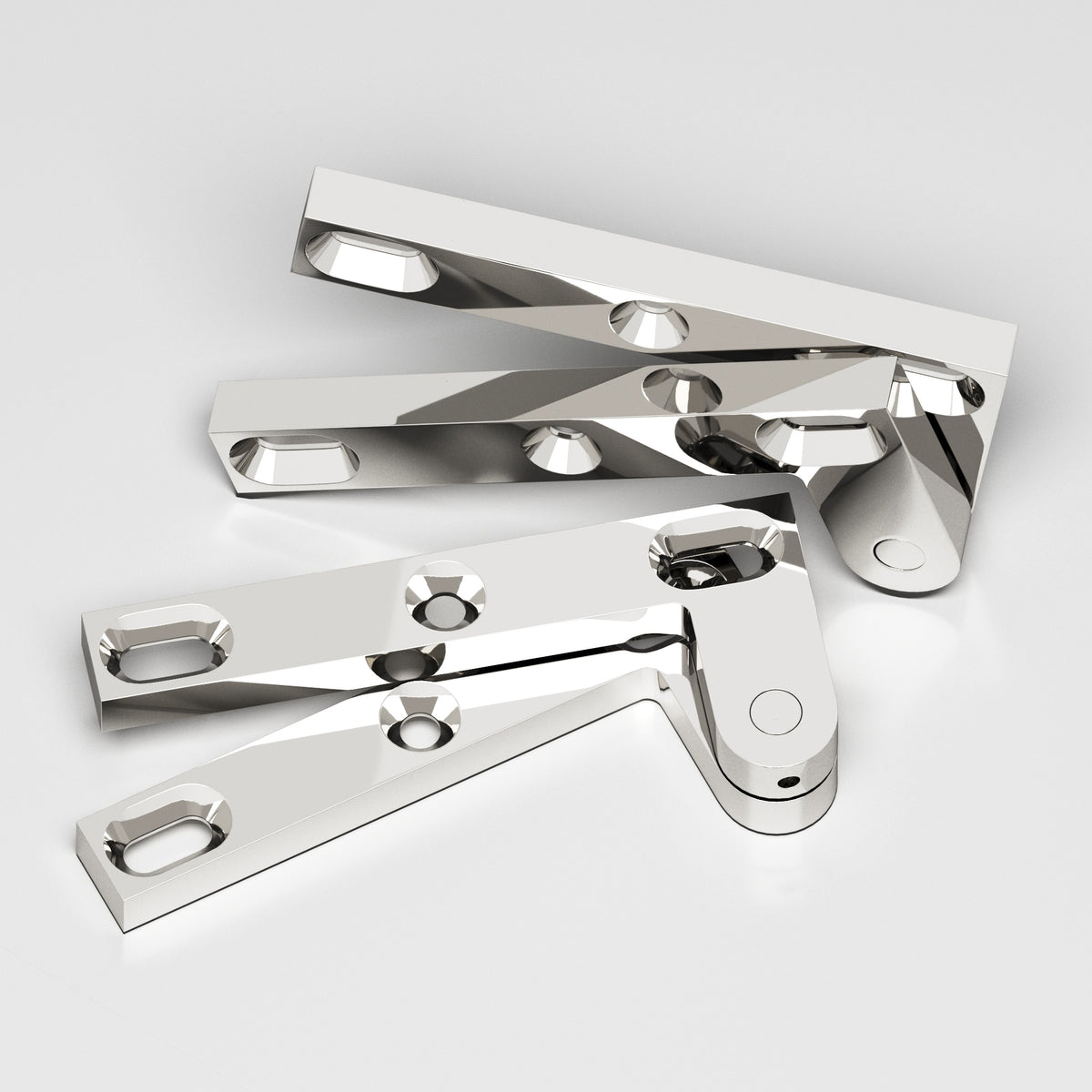Colonial Bronze 6FH Removable Flat-Head Pin Pivot Hinge, 4-3/8 in (Pair) - Polished Nickel