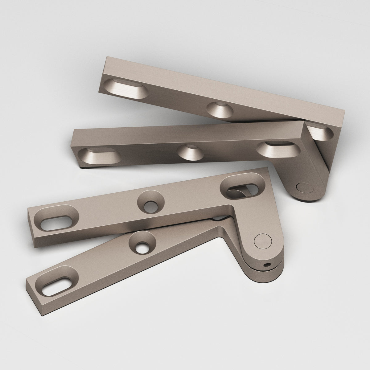 Colonial Bronze 6FH Removable Flat-Head Pin Pivot Hinge, 4-3/8 in (Pair) - Matte Satin Nickel