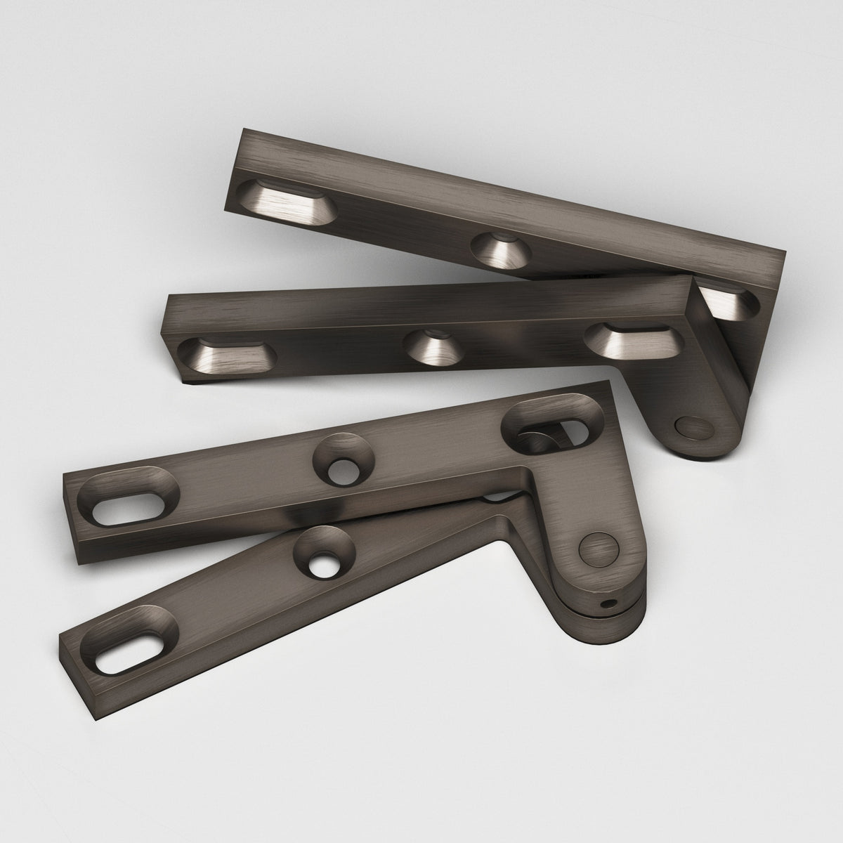 Colonial Bronze 6FH Removable Flat-Head Pin Pivot Hinge, 4-3/8 in (Pair) - Pewter