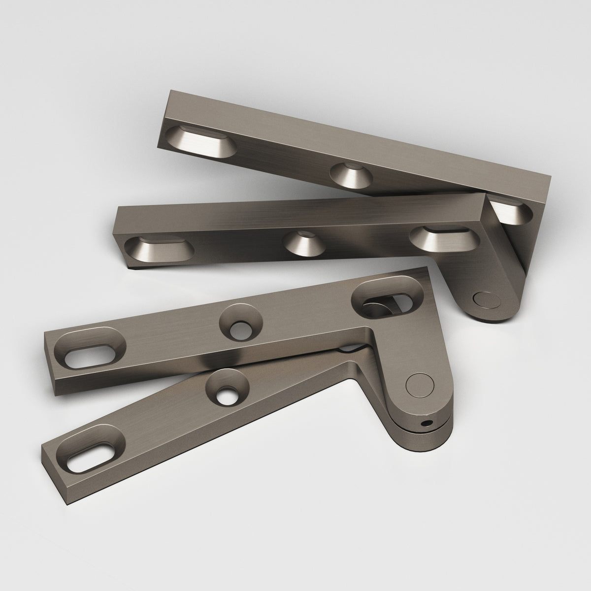 Colonial Bronze 6FH Removable Flat-Head Pin Pivot Hinge, 4-3/8 in (Pair) - Matte Pewter