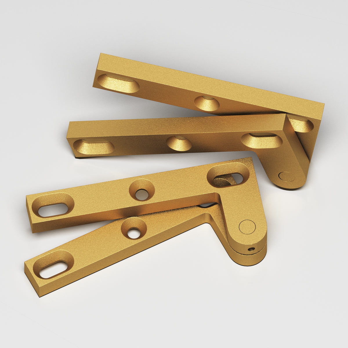 Colonial Bronze 6FH Removable Flat-Head Pin Pivot Hinge, 4-3/8 in (Pair) - Frost Brass™