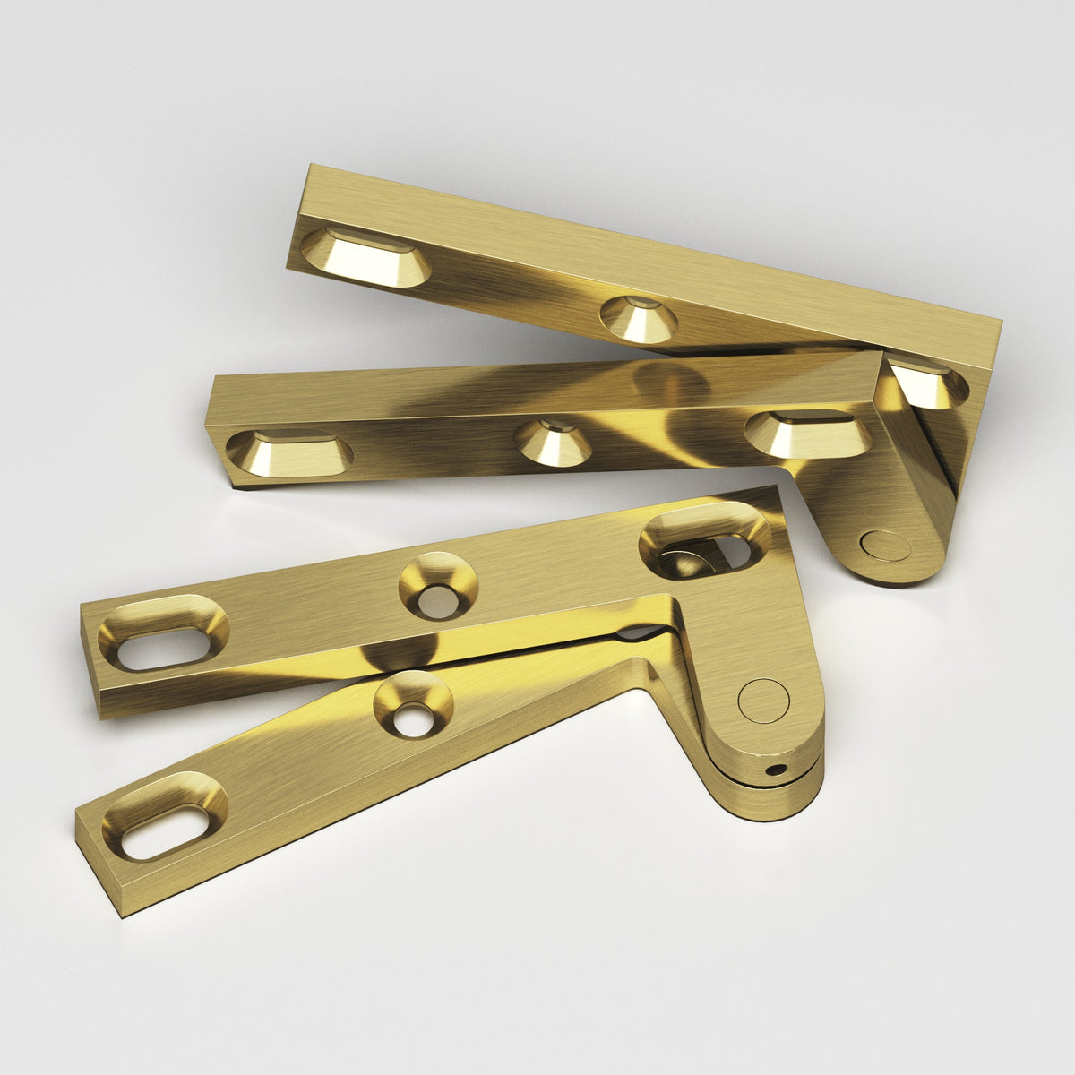 Colonial Bronze 6FH Removable Flat-Head Pin Pivot Hinge, 4-3/8 in (Pair) - Antique Brass