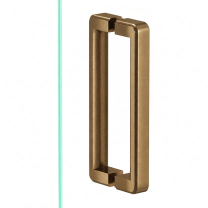 Colonial Bronze 795 Fluted Square Pull, 1 x 3/4 in Cross Section - Back-to-Back Shower Door Pull Kit