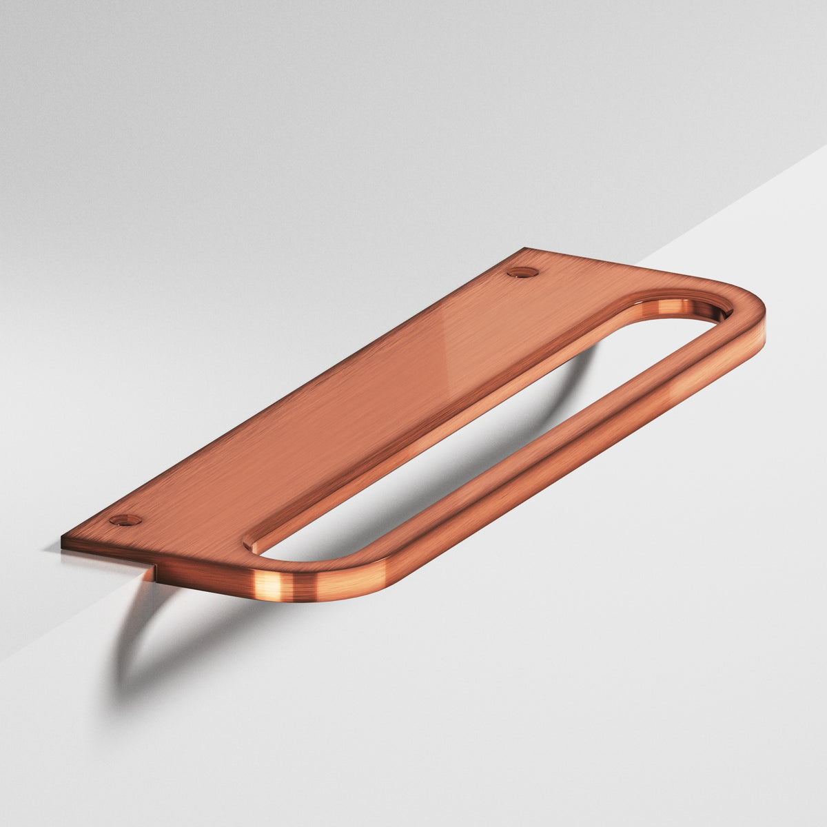 Colonial Bronze 883 Rounded Front Racetrack Edge Pull, 1-1/2 in Projection - Antique Copper