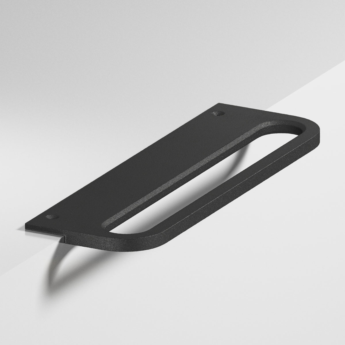 Colonial Bronze 883 Rounded Front Racetrack Edge Pull, 1-1/2 in Projection - Frost Black™