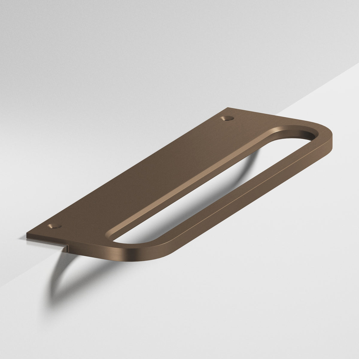 Colonial Bronze 883 Rounded Front Racetrack Edge Pull, 1-1/2 in Projection - Heritage Bronze
