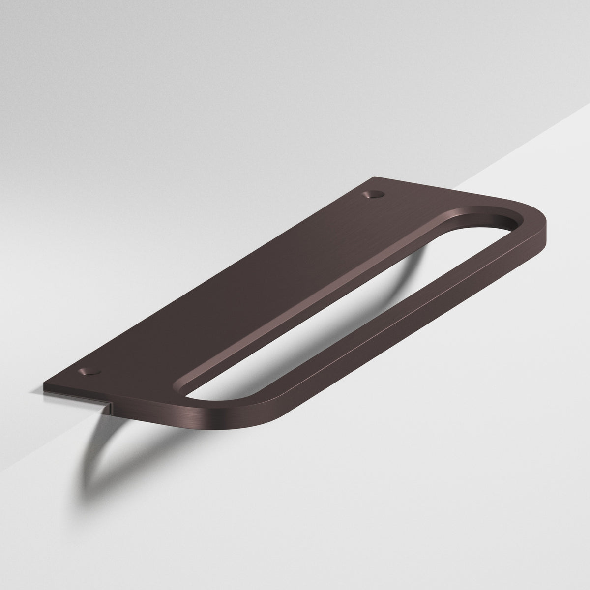Colonial Bronze 883 Rounded Front Racetrack Edge Pull, 1-1/2 in Projection - Matte Dark Statuary Bronze