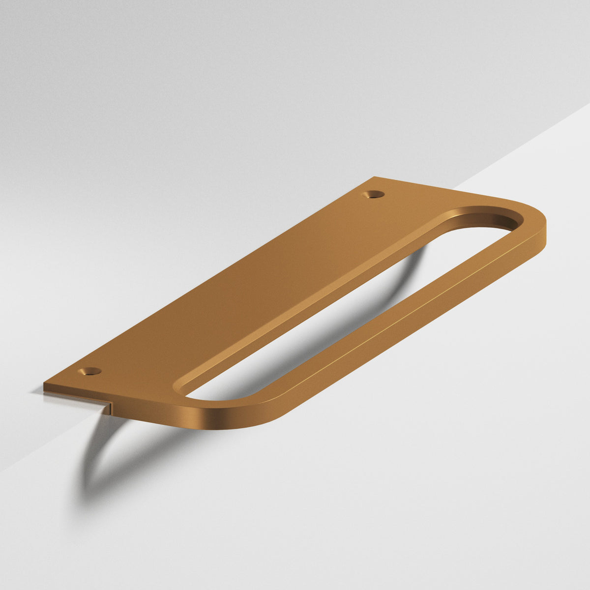 Colonial Bronze 883 Rounded Front Racetrack Edge Pull, 1-1/2 in Projection - Matte Light Statuary Bronze