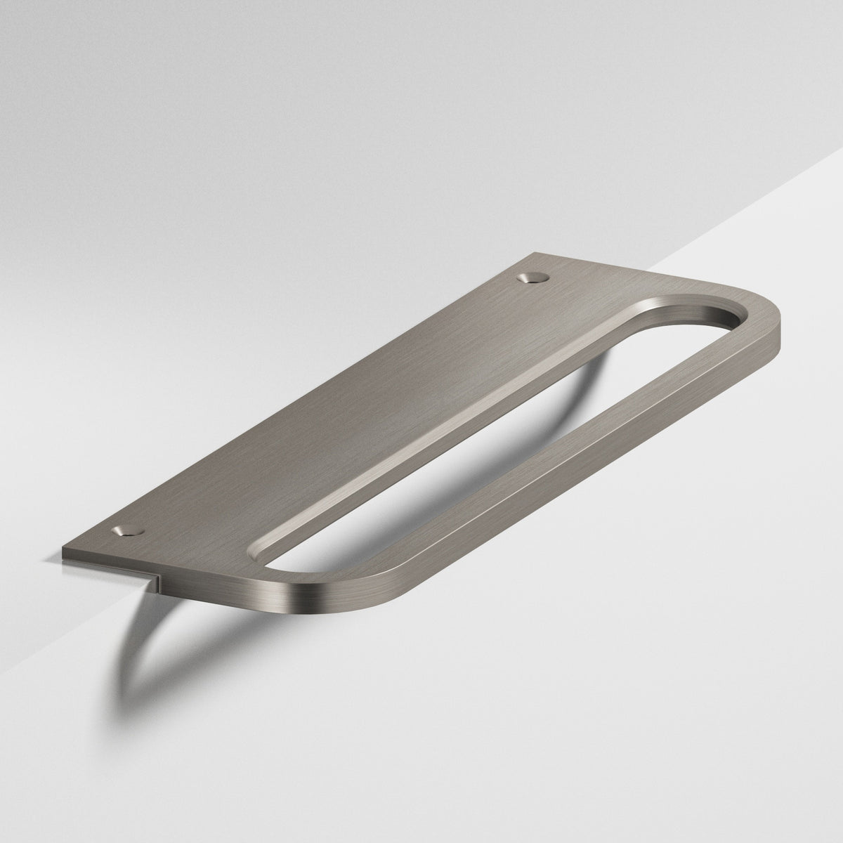 Colonial Bronze 883 Rounded Front Racetrack Edge Pull, 1-1/2 in Projection - Matte Pewter