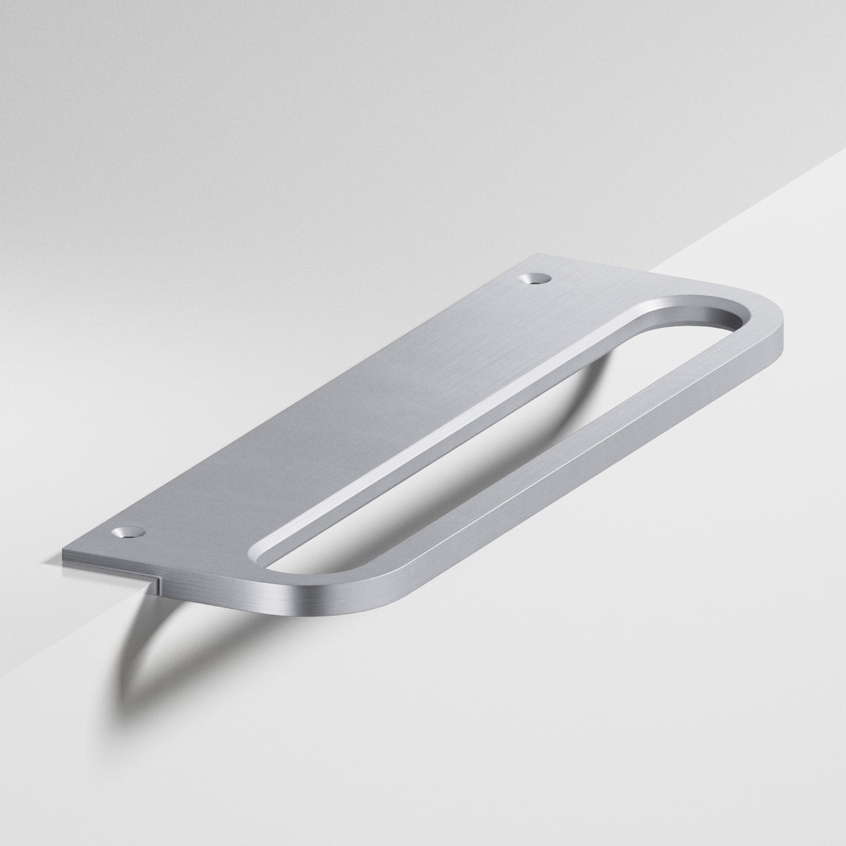 Colonial Bronze 883 Rounded Front Racetrack Edge Pull, 1-1/2 in Projection - Matte Satin Chrome