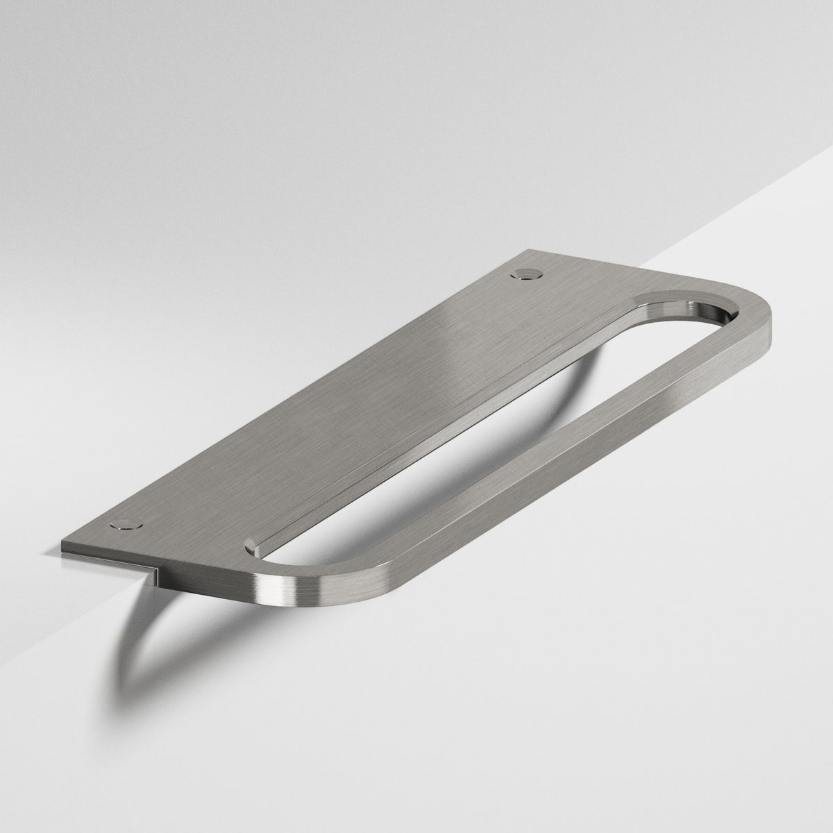 Colonial Bronze 883 Rounded Front Racetrack Edge Pull, 1-1/2 in Projection - Nickel Stainless