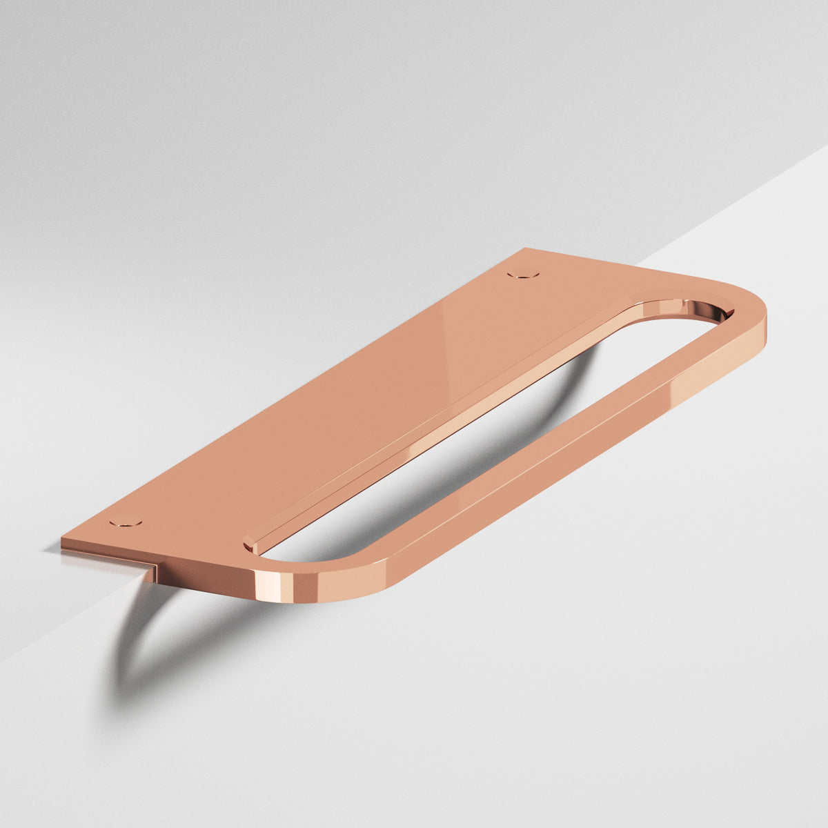 Colonial Bronze 883 Rounded Front Racetrack Edge Pull, 1-1/2 in Projection - Polished Copper