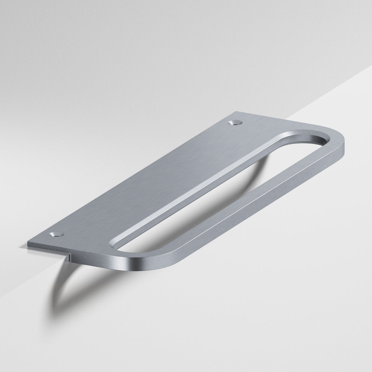 Colonial Bronze 884 Rounded Front Racetrack Edge Pull, 2 in Projection - Satin Chrome