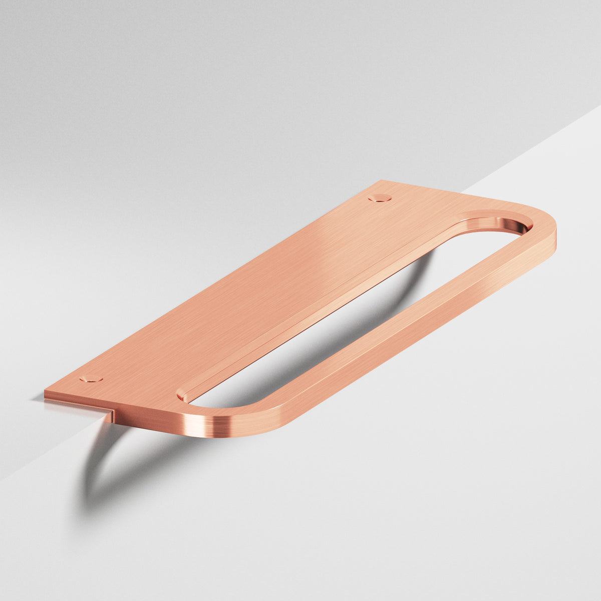 Colonial Bronze 883 Rounded Front Racetrack Edge Pull, 1-1/2 in Projection - Satin Copper