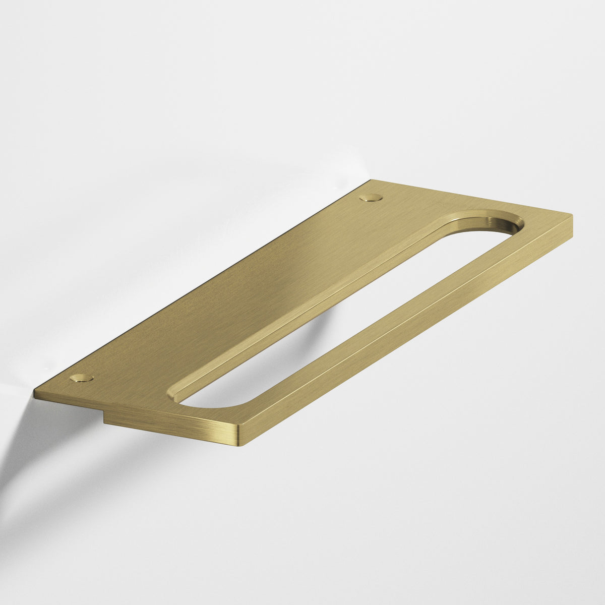 Colonial Bronze 888 Squared Front Racetrack Edge Pull, 1-1/2 in Projection - Antique Brass