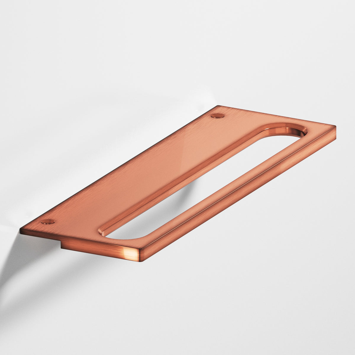 Colonial Bronze 888 Squared Front Racetrack Edge Pull, 1-1/2 in Projection - Antique Copper