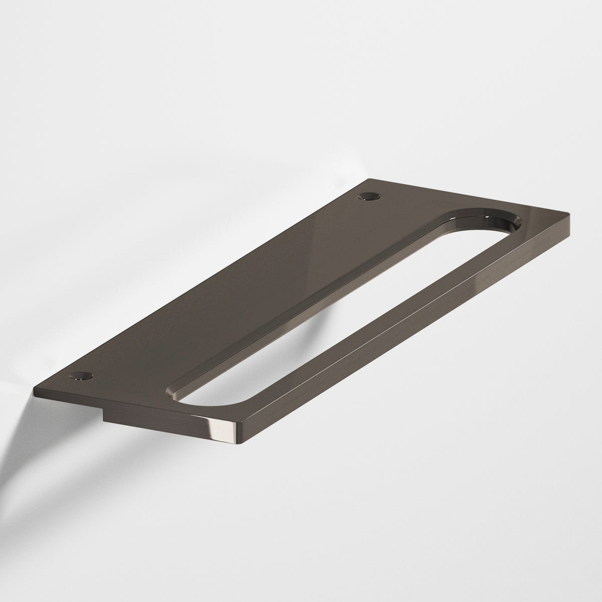 Colonial Bronze 888 Squared Front Racetrack Edge Pull, 1-1/2 in Projection - Dark Statuary Bronze