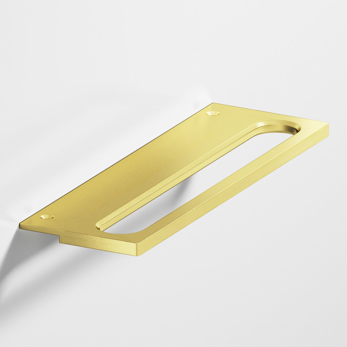 Colonial Bronze 888 Squared Front Racetrack Edge Pull, 1-1/2 in Projection - French Gold