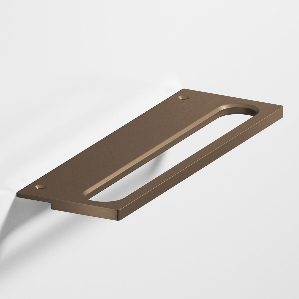 Colonial Bronze 888 Squared Front Racetrack Edge Pull, 1-1/2 in Projection - Heritage Bronze