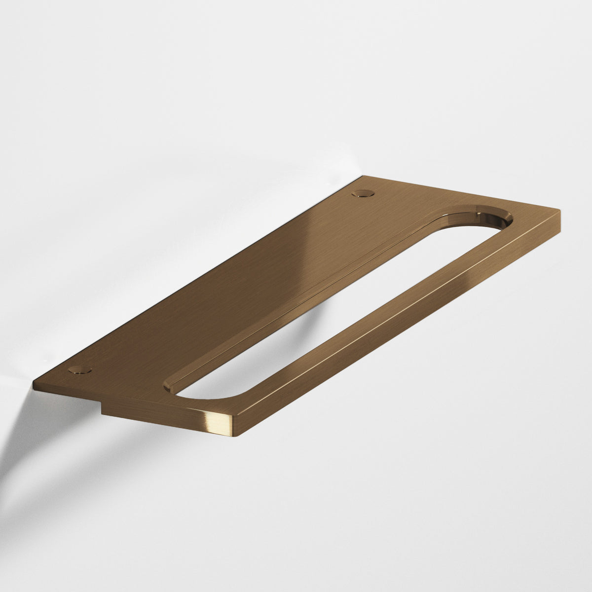 Colonial Bronze 888 Squared Front Racetrack Edge Pull, 1-1/2 in Projection - Light Statuary Bronze