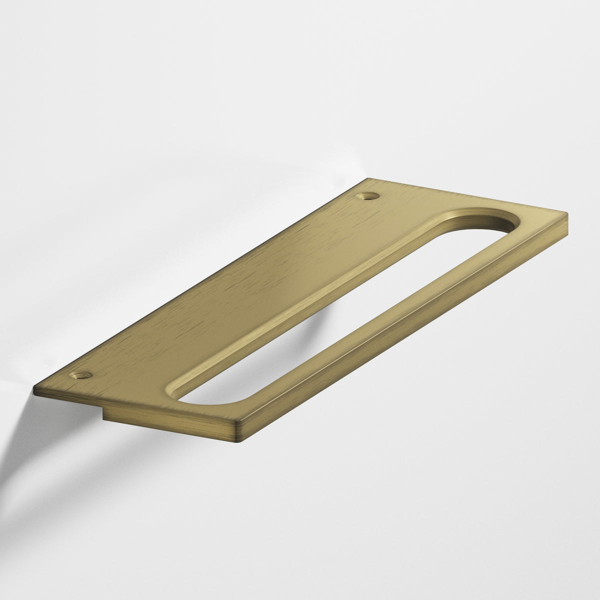 Colonial Bronze 888 Squared Front Racetrack Edge Pull, 1-1/2 in Projection - Matte Antique Satin Brass