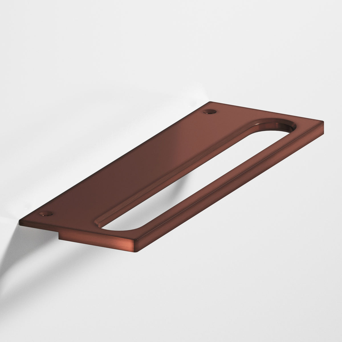 Colonial Bronze 888 Squared Front Racetrack Edge Pull, 1-1/2 in Projection - Matte Antique Copper