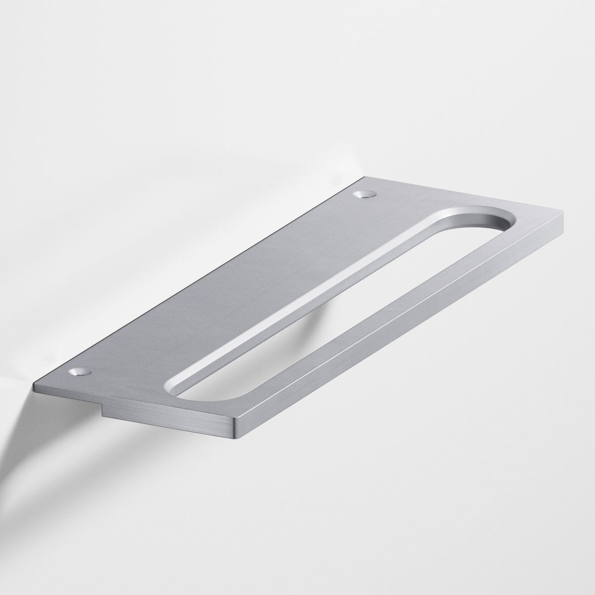 Colonial Bronze 889 Squared Front Racetrack Edge Pull, 2 in Projection - Matte Satin Chrome