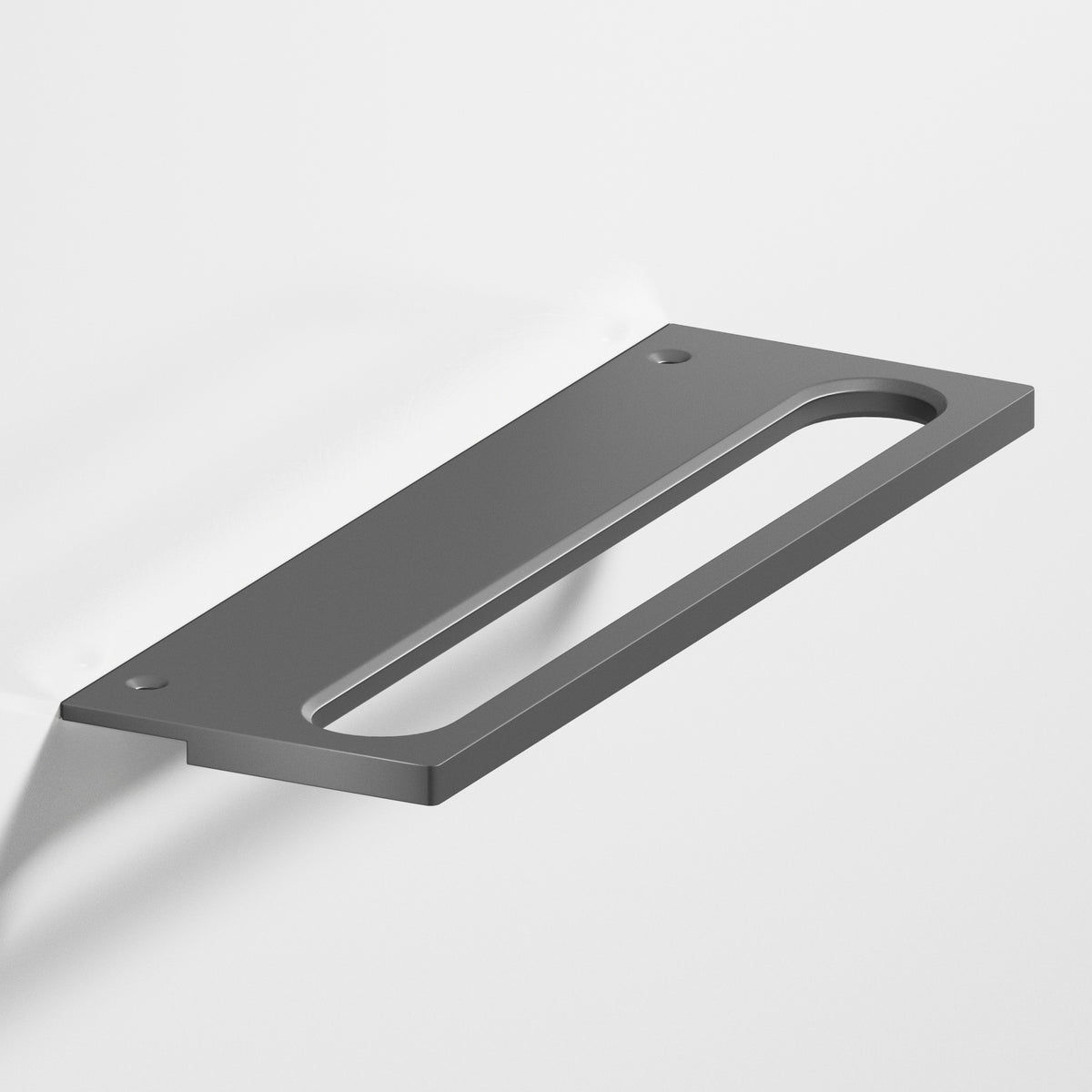 Colonial Bronze 888 Squared Front Racetrack Edge Pull, 1-1/2 in Projection - Matte Graphite