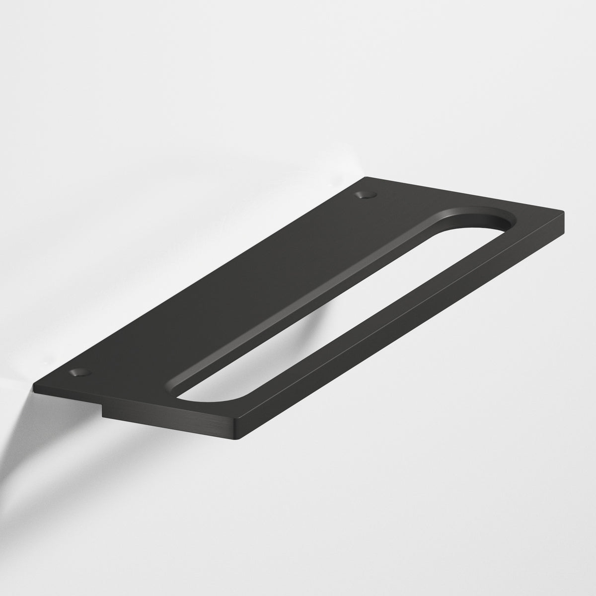 Colonial Bronze 888 Squared Front Racetrack Edge Pull, 1-1/2 in Projection - Matte Satin Black