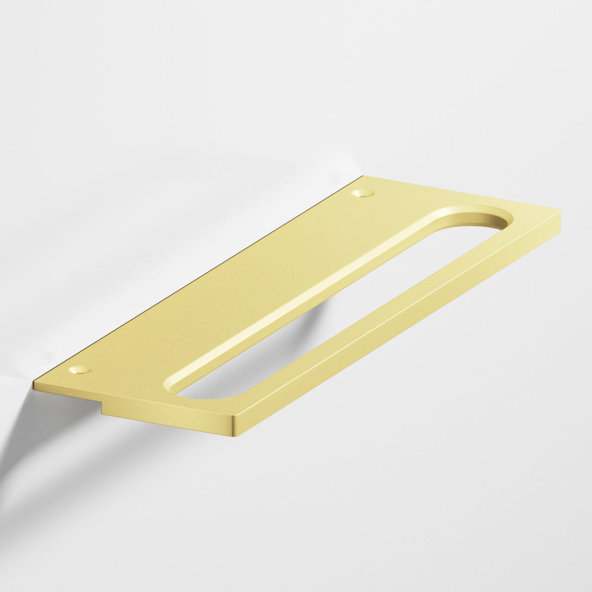 Colonial Bronze 889 Squared Front Racetrack Edge Pull, 2 in Projection - Matte Satin Brass