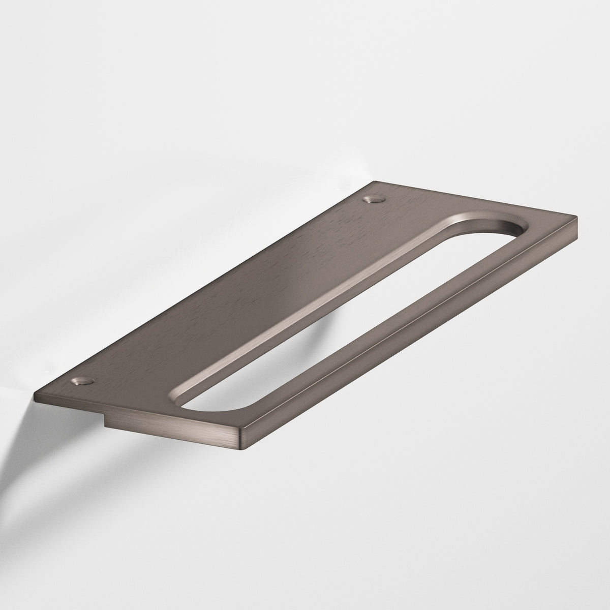 Colonial Bronze 888 Squared Front Racetrack Edge Pull, 1-1/2 in Projection - Pewter