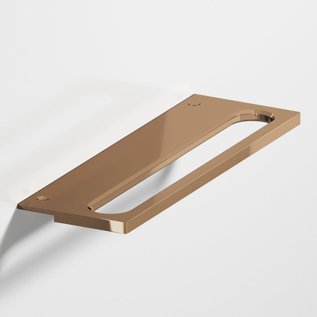 Colonial Bronze 888 Squared Front Racetrack Edge Pull, 1-1/2 in Projection - Polished Bronze