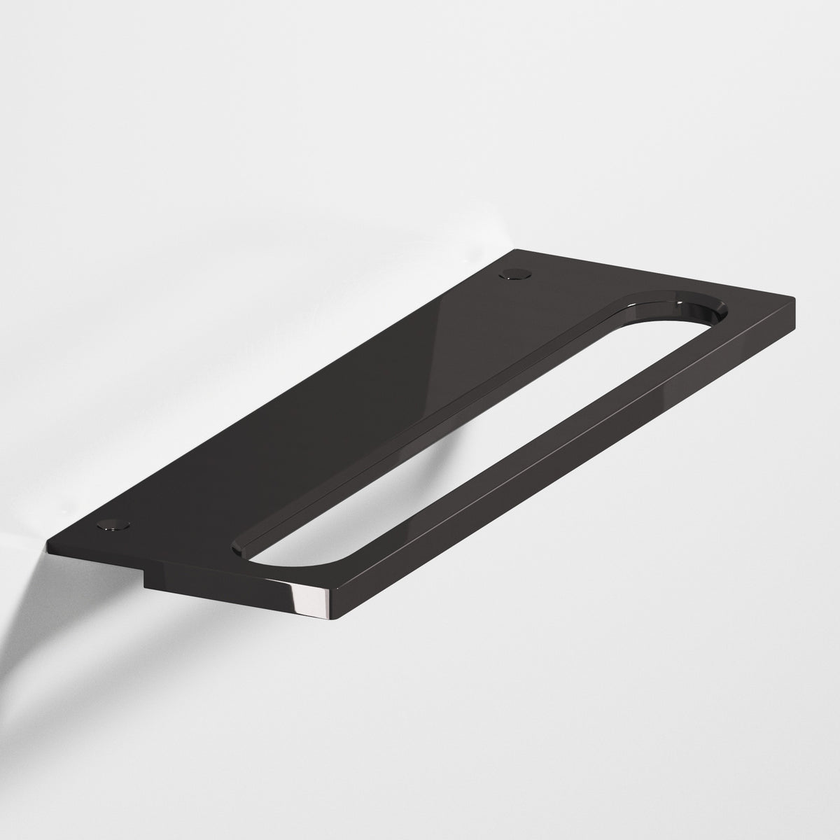Colonial Bronze 888 Squared Front Racetrack Edge Pull, 1-1/2 in Projection - Satin Black