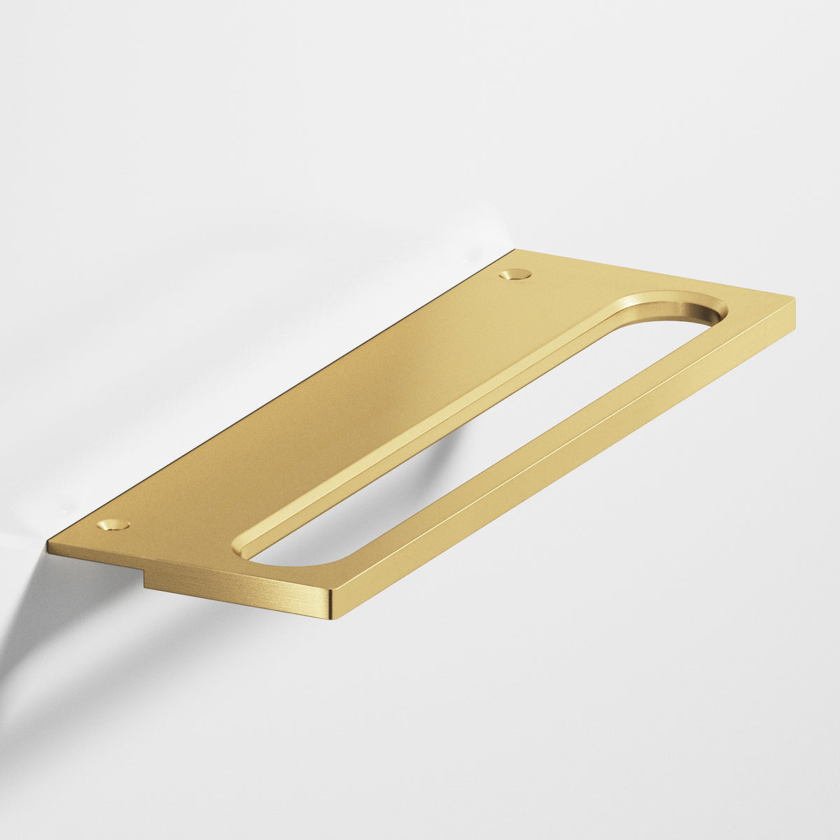 Colonial Bronze 888 Squared Front Racetrack Edge Pull, 1-1/2 in Projection - Satin Brass