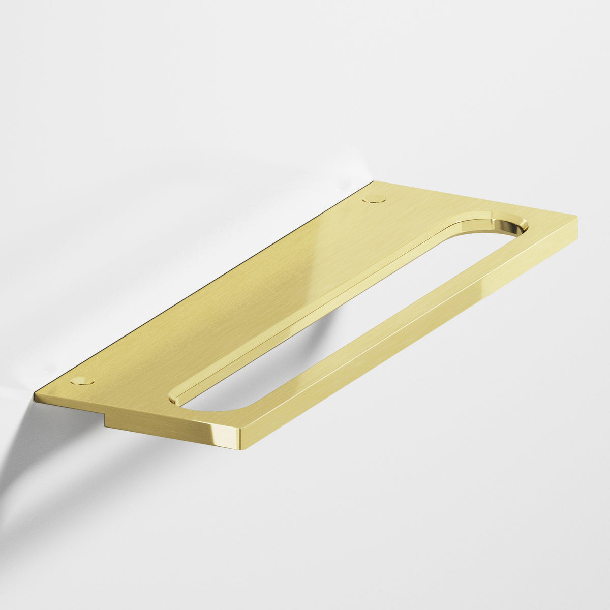 Colonial Bronze 888 Squared Front Racetrack Edge Pull, 1-1/2 in Projection - Unlacquered Polished Brass