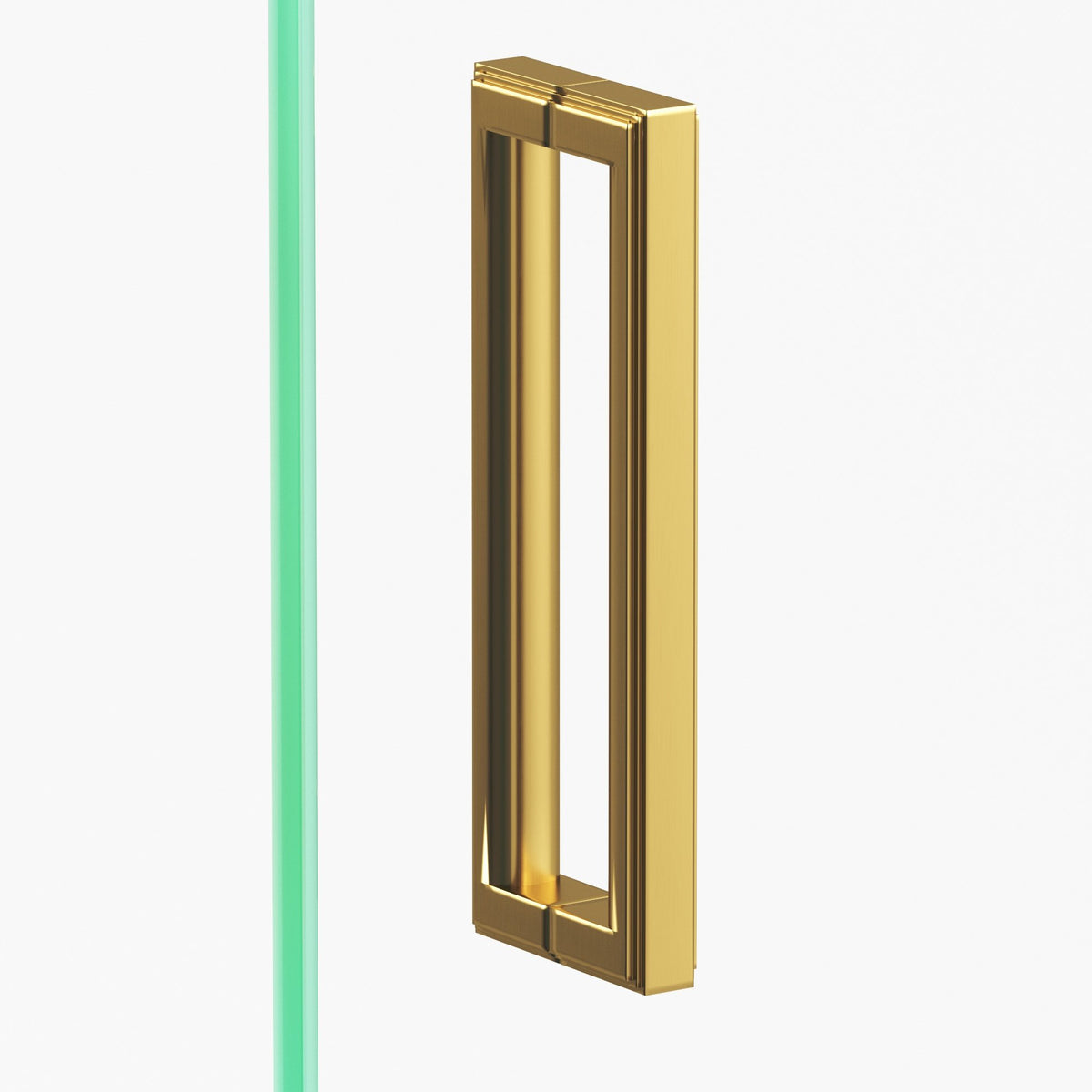 Colonial Bronze 944 Stepped Square Pull with Rounded Back, 1 x 3/4 in Cross Section - Back-to-Back Shower Door Pull Kit