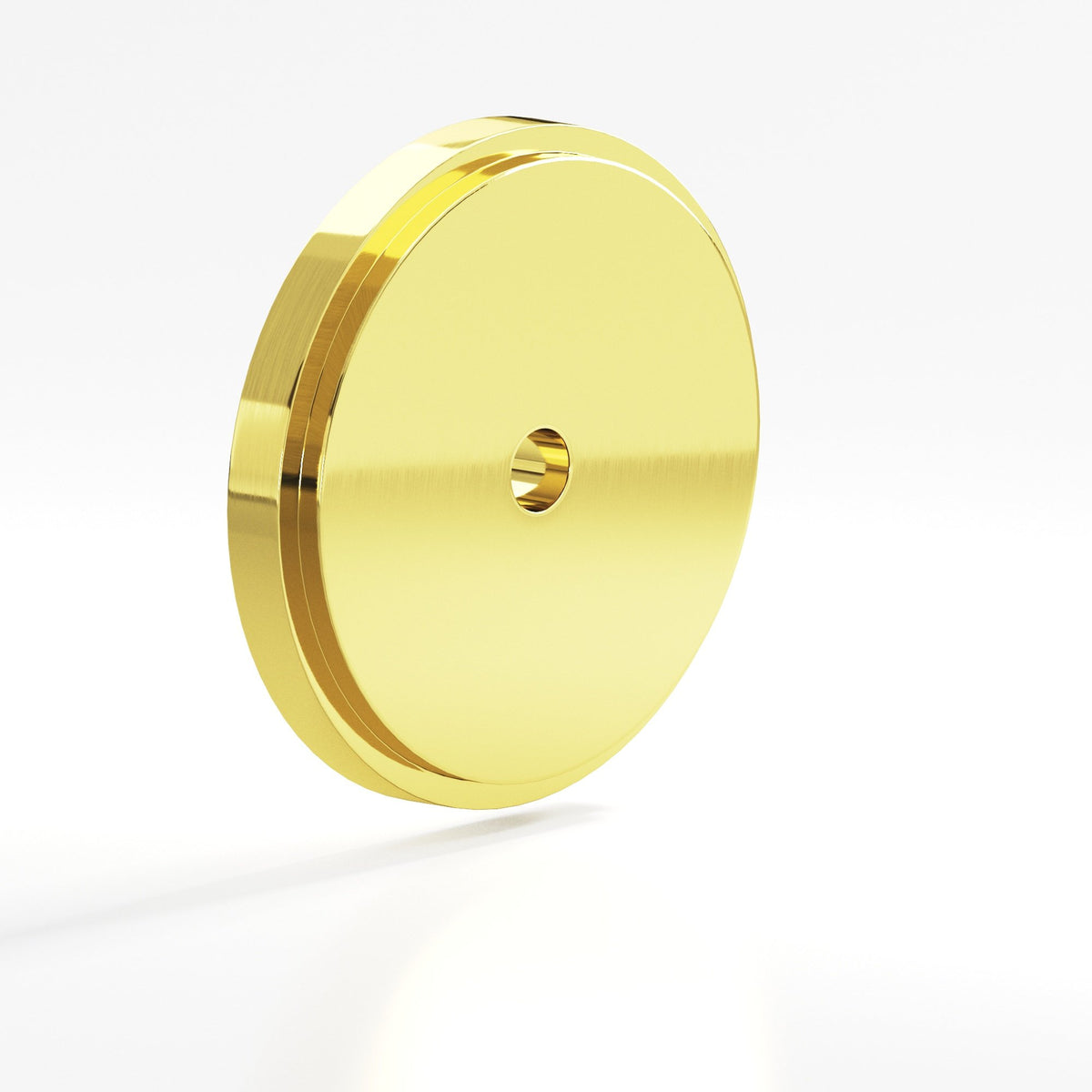 Colonial Bronze 9621 Stepped Round Backplate, 1-1/2 in Diameter, for 8-32 Screw - French Gold