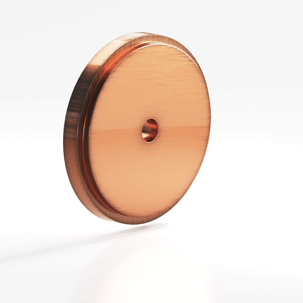 Colonial Bronze 9621 Stepped Round Backplate, 1-1/2 in Diameter, for 8-32 Screw - Antique Copper