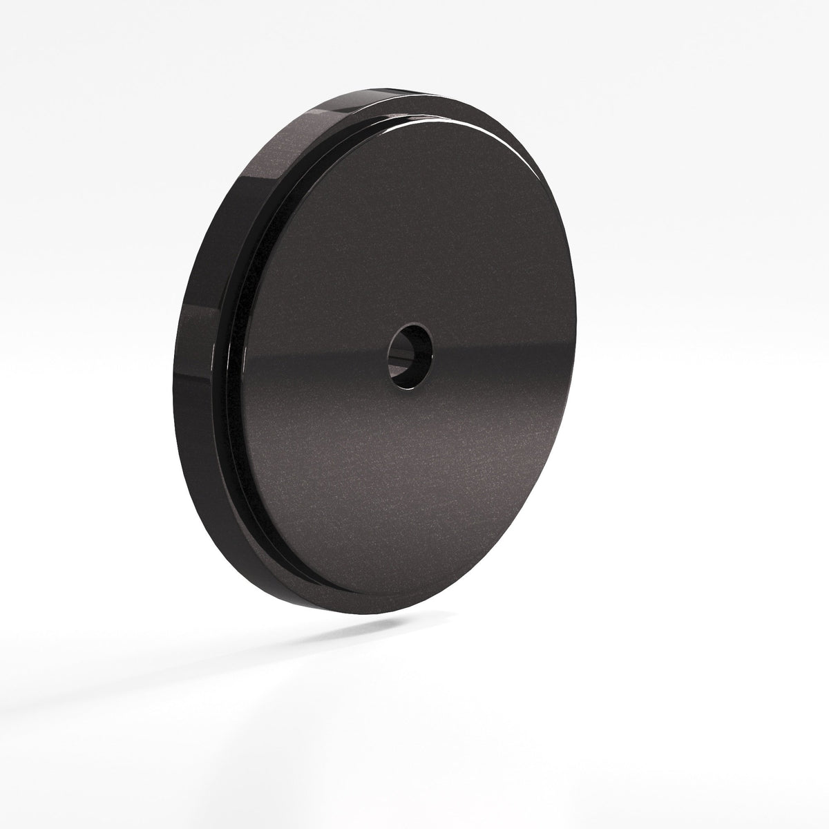 Colonial Bronze 9621 Stepped Round Backplate, 1-1/2 in Diameter, for 8-32 Screw - Satin Black
